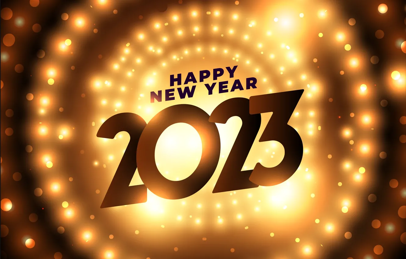 Photo wallpaper light, circles, lights, lights, the inscription, Shine, new year, glow