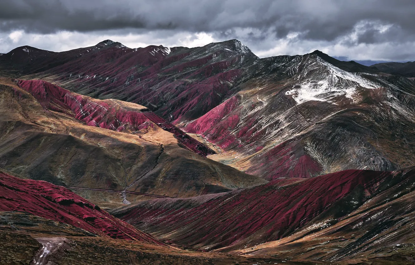 Photo wallpaper nature, Peru, Rainbow mountains