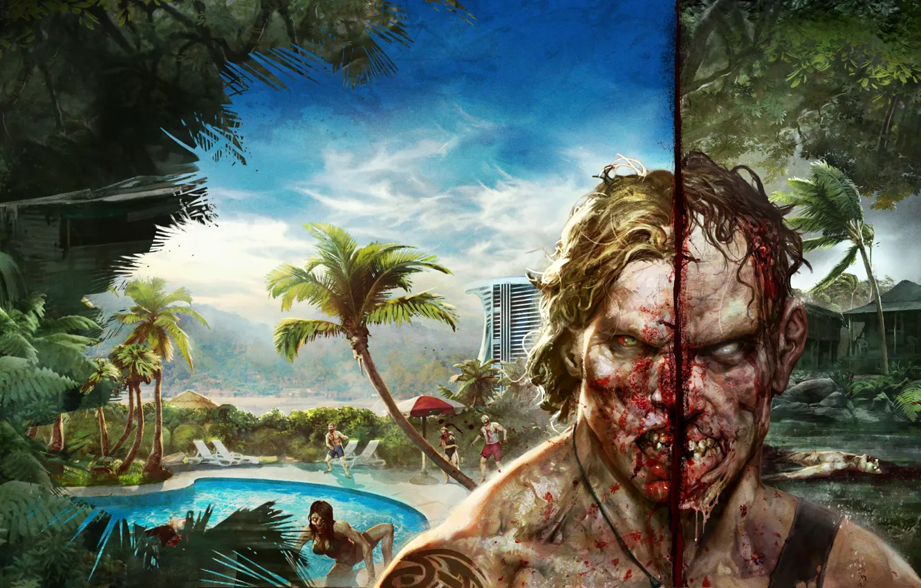Photo wallpaper Zombie, Art, Game, Dead Island Definitive Edition, TheVideoGamegallery.com