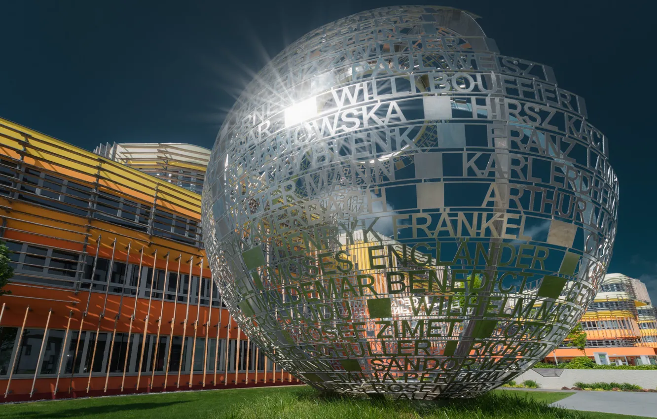 Photo wallpaper the city, balls, architecture