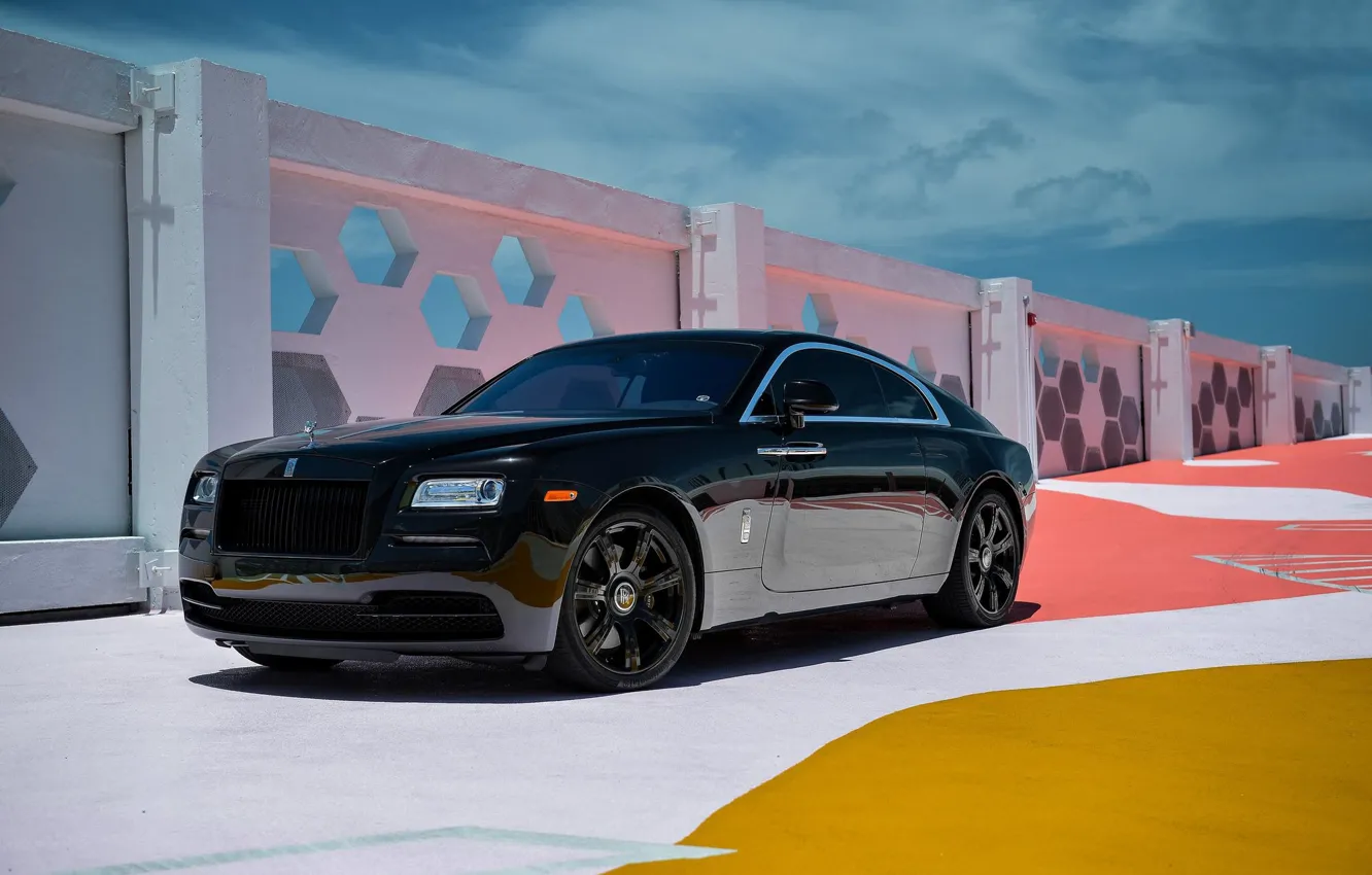 Photo wallpaper Rolls-Royce, Black, Wraith