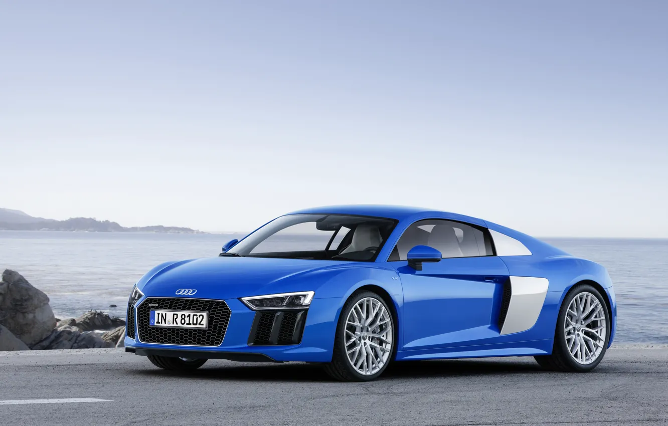 Photo wallpaper blue, Audi, Audi, V10, 2015