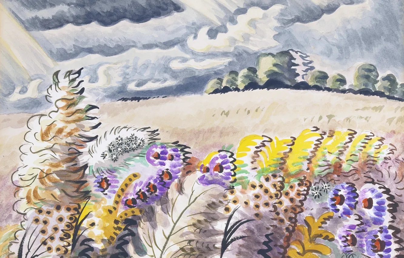 Photo wallpaper 1955, Charles Ephraim Burchfield, September Wind