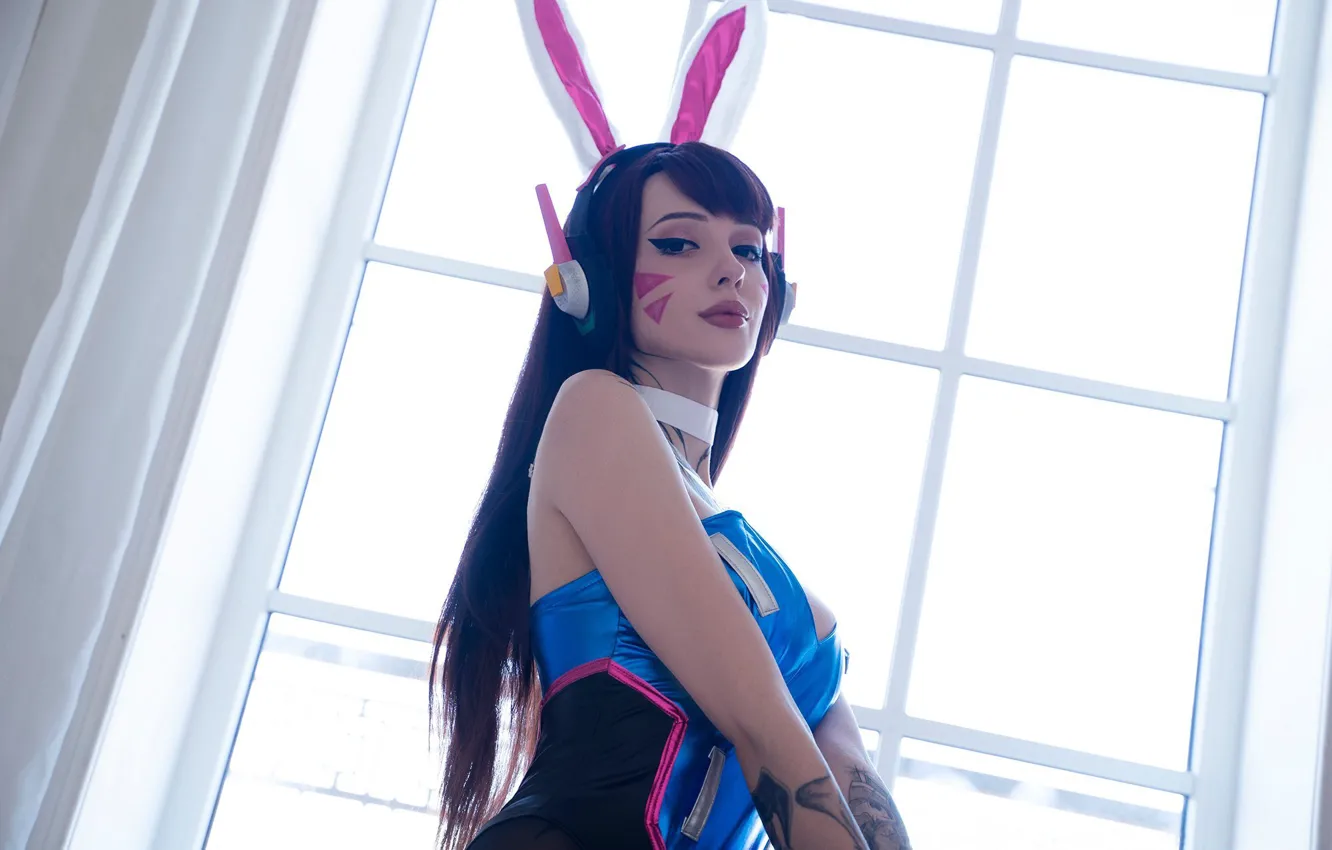 Photo wallpaper cosplay, cosplay, bunny, xenon, Overwatch, D.Va, Alin Ma, Cosplay Girl