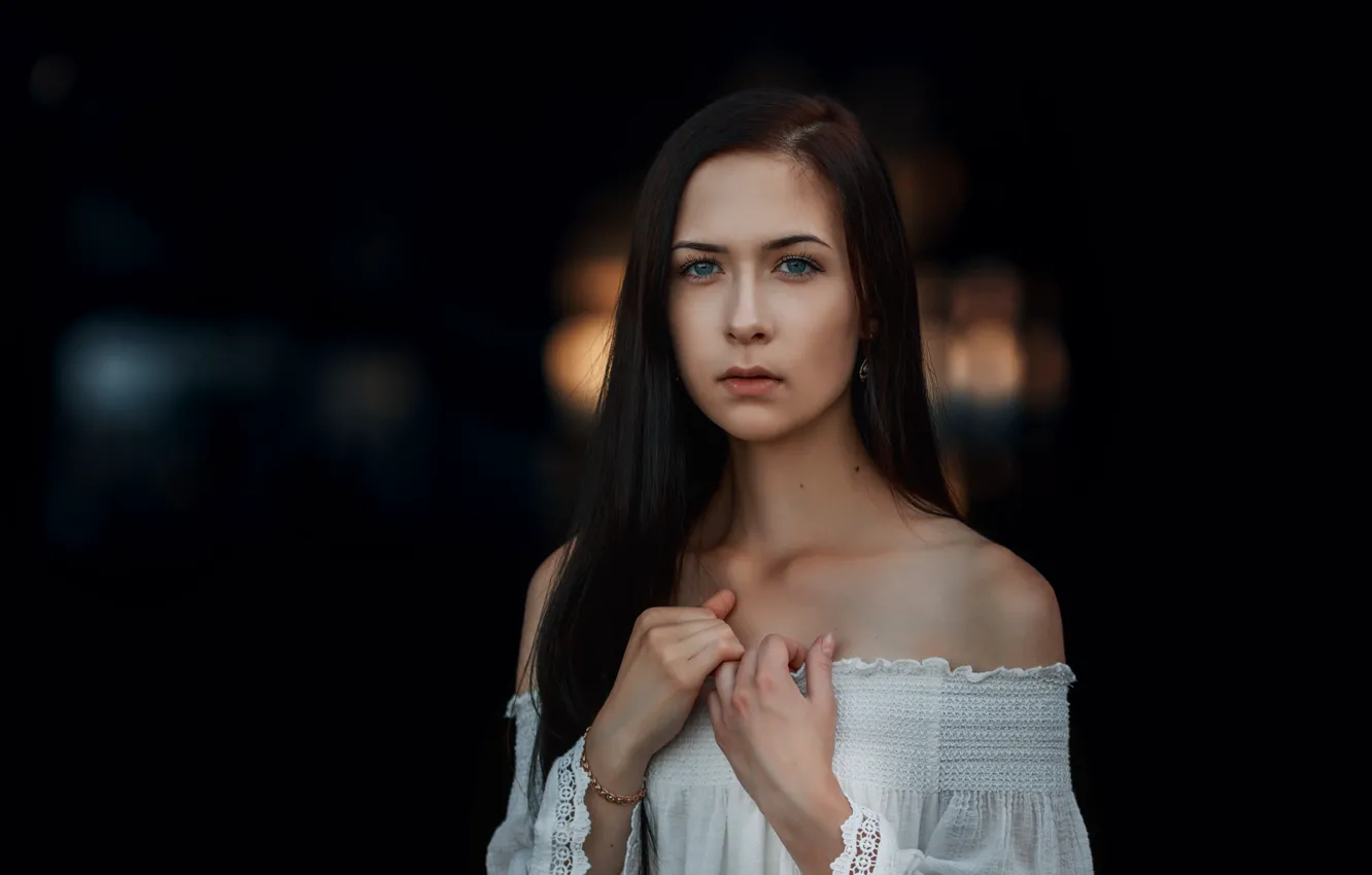 Photo wallpaper look, girl, model, clothing, portrait, Alina, brunette, light