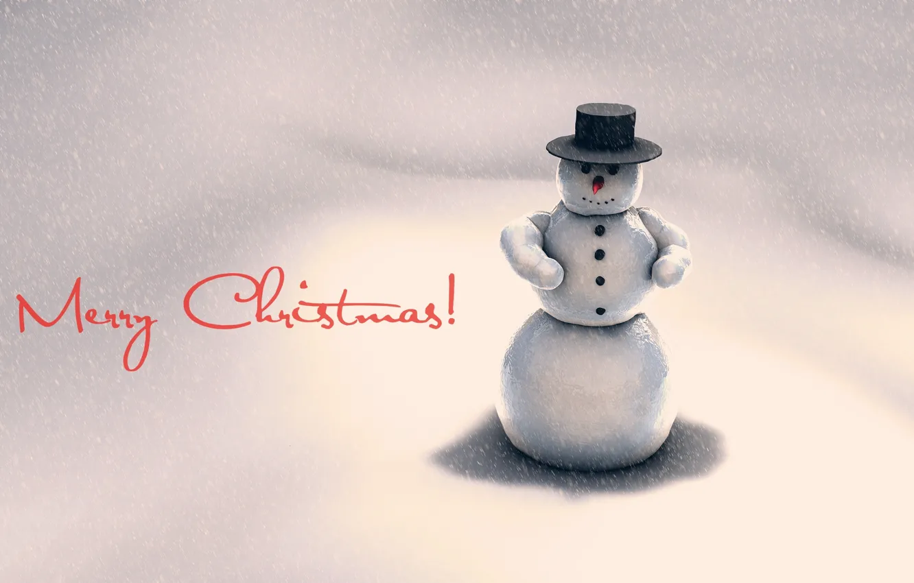 Photo wallpaper cold, winter, snow, holiday, new year, snowman, new year, holiday