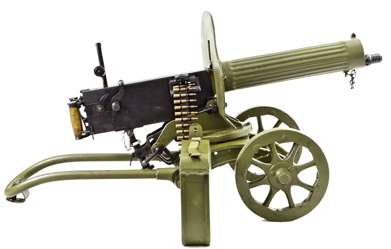 Photo wallpaper weapons, machine gun, easel, Maxim