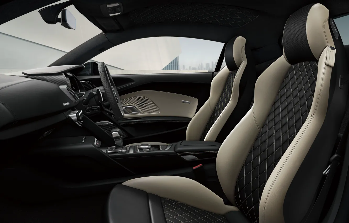 Photo wallpaper Audi, Coupe, V10, the interior of the car, 2023, Audi R8 V10 Coupe, Japan final …