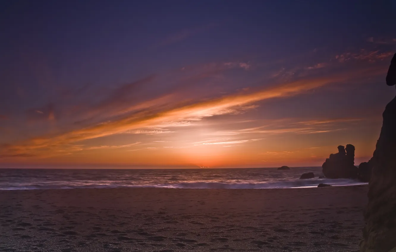 Photo wallpaper sea, beach, water, landscape, the ocean, rocks, shore