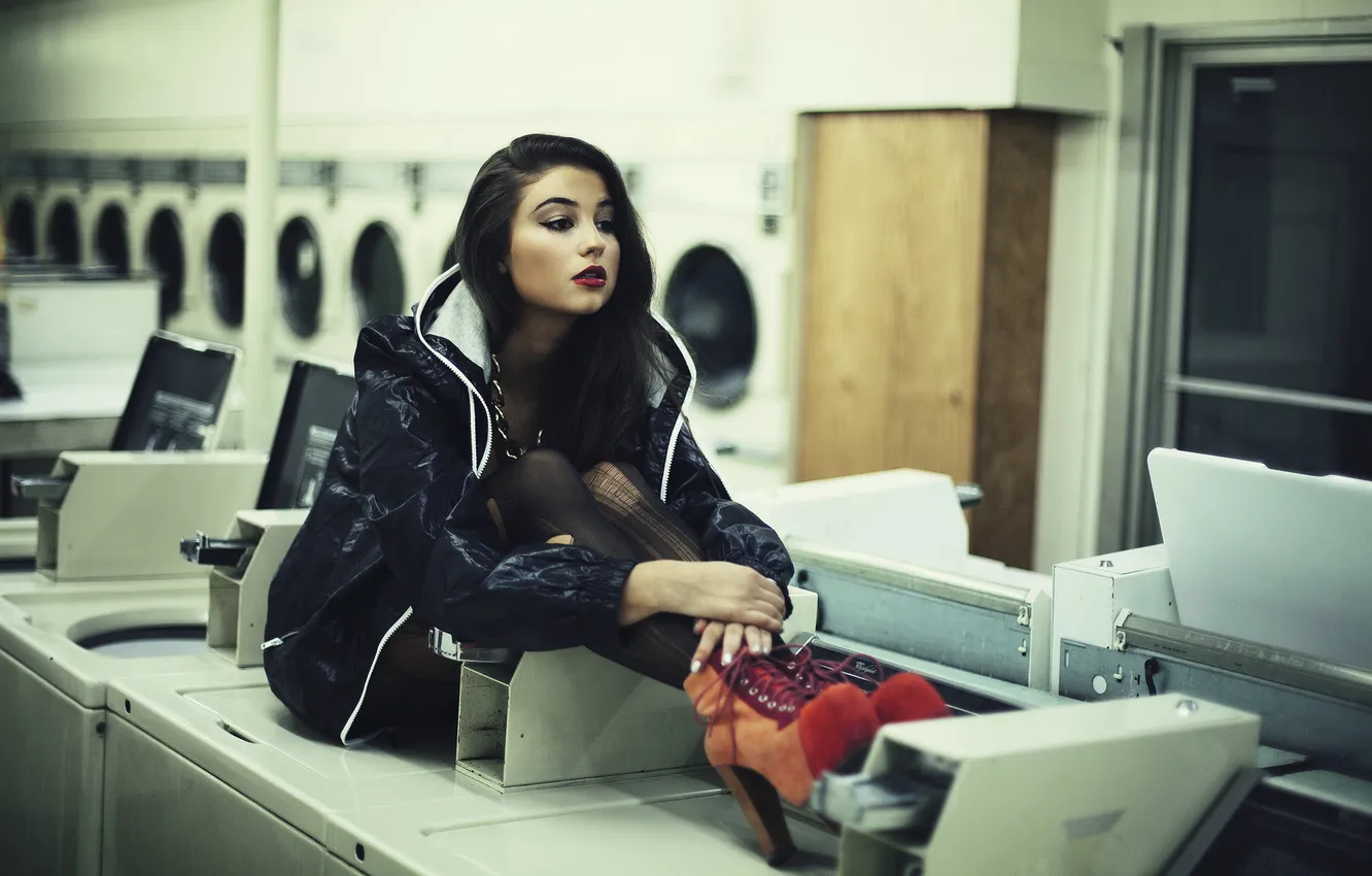 Photo wallpaper girl, background, Renée