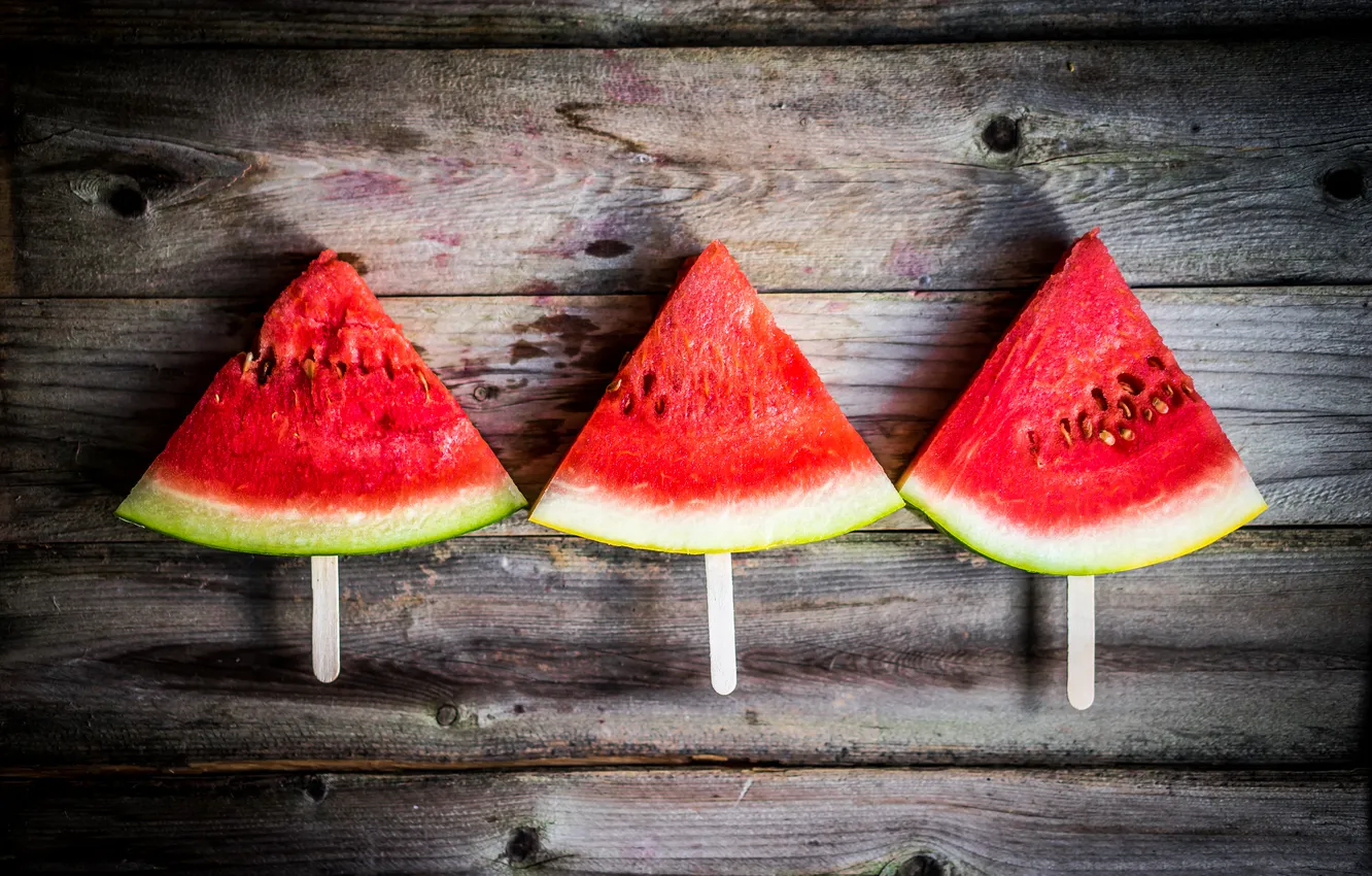 Photo wallpaper sticks, watermelon, slices, water melon