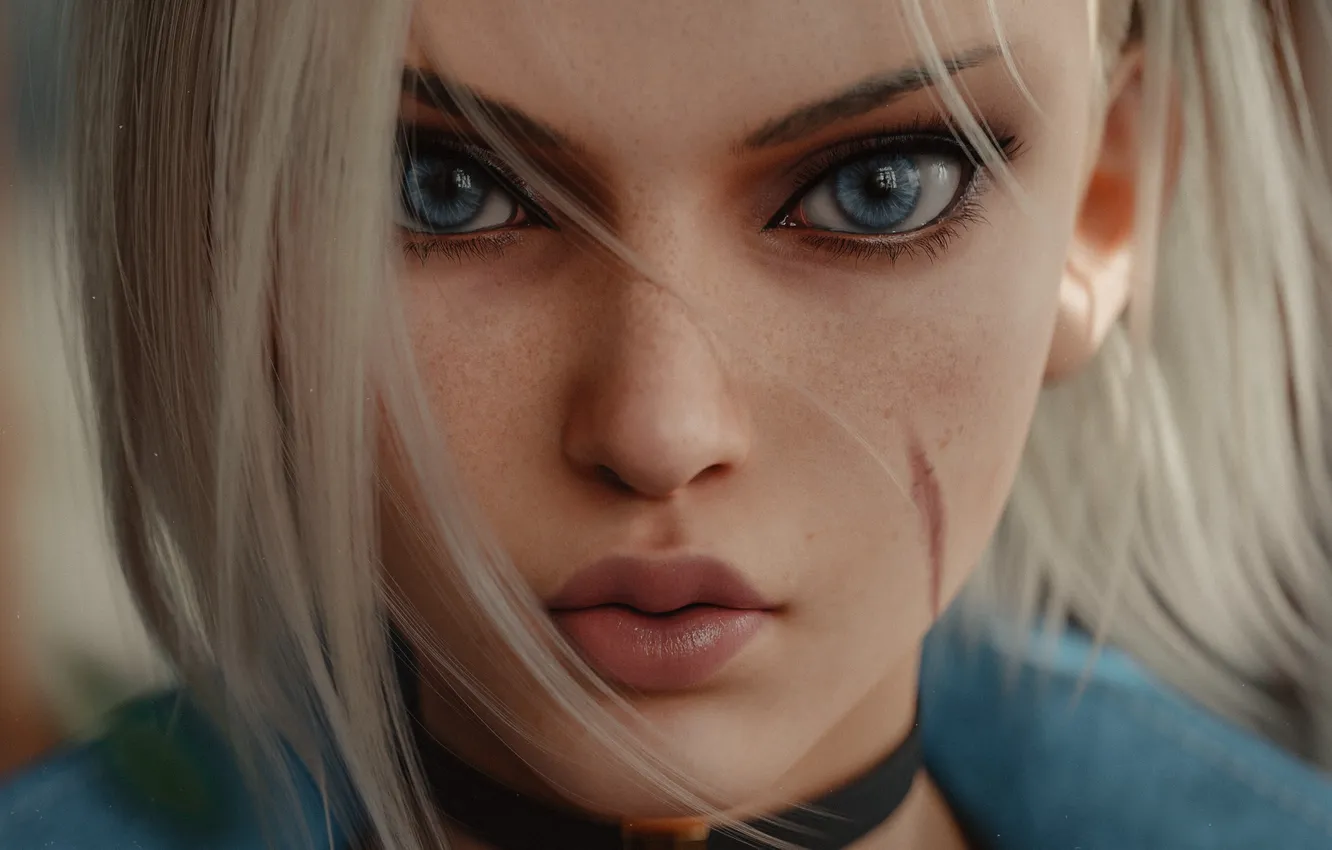 Photo wallpaper blue eyes, Street Fighter, cute girl, big eyes, Cammy White, Game Art, game girl, Ecksoh