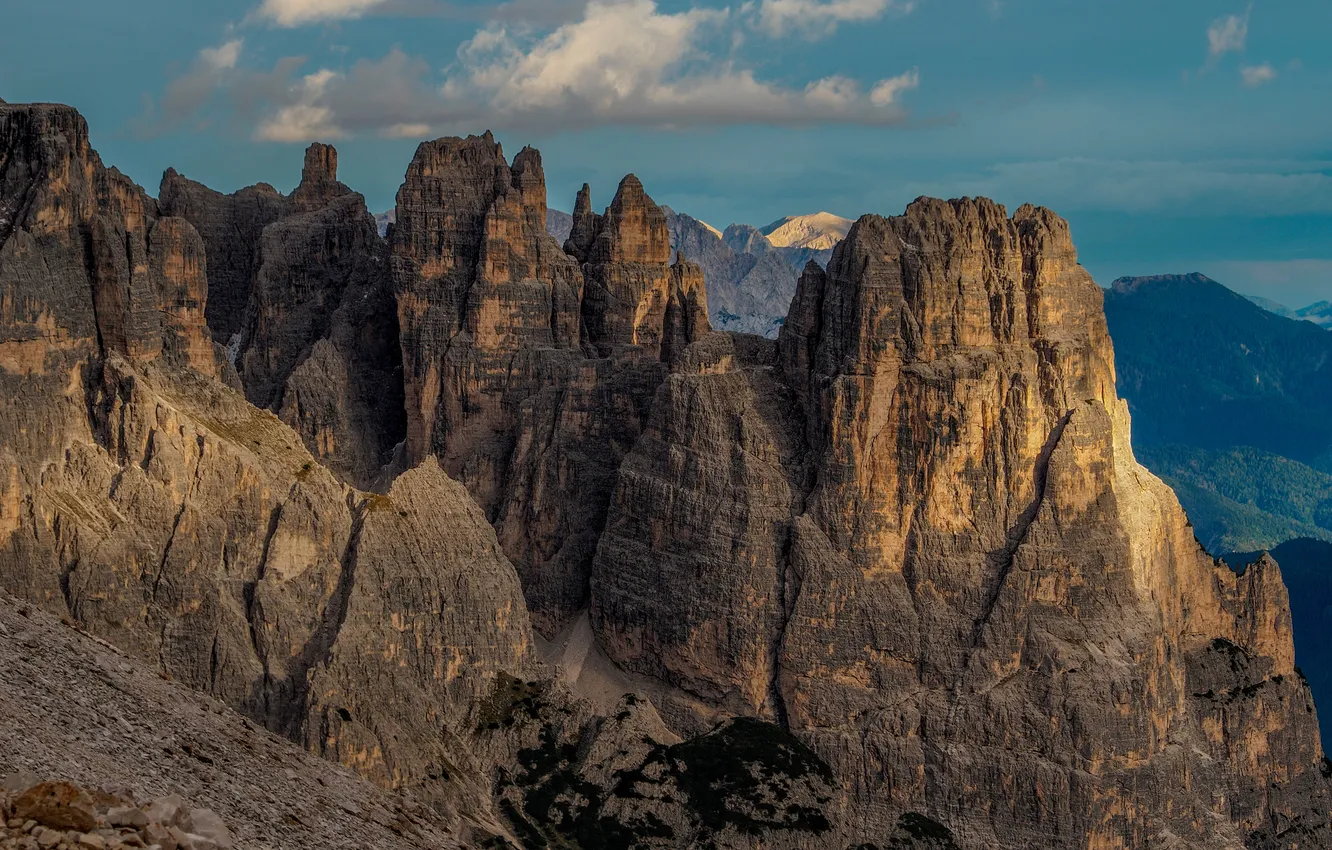 Photo wallpaper mountains, Italy, The Dolomites