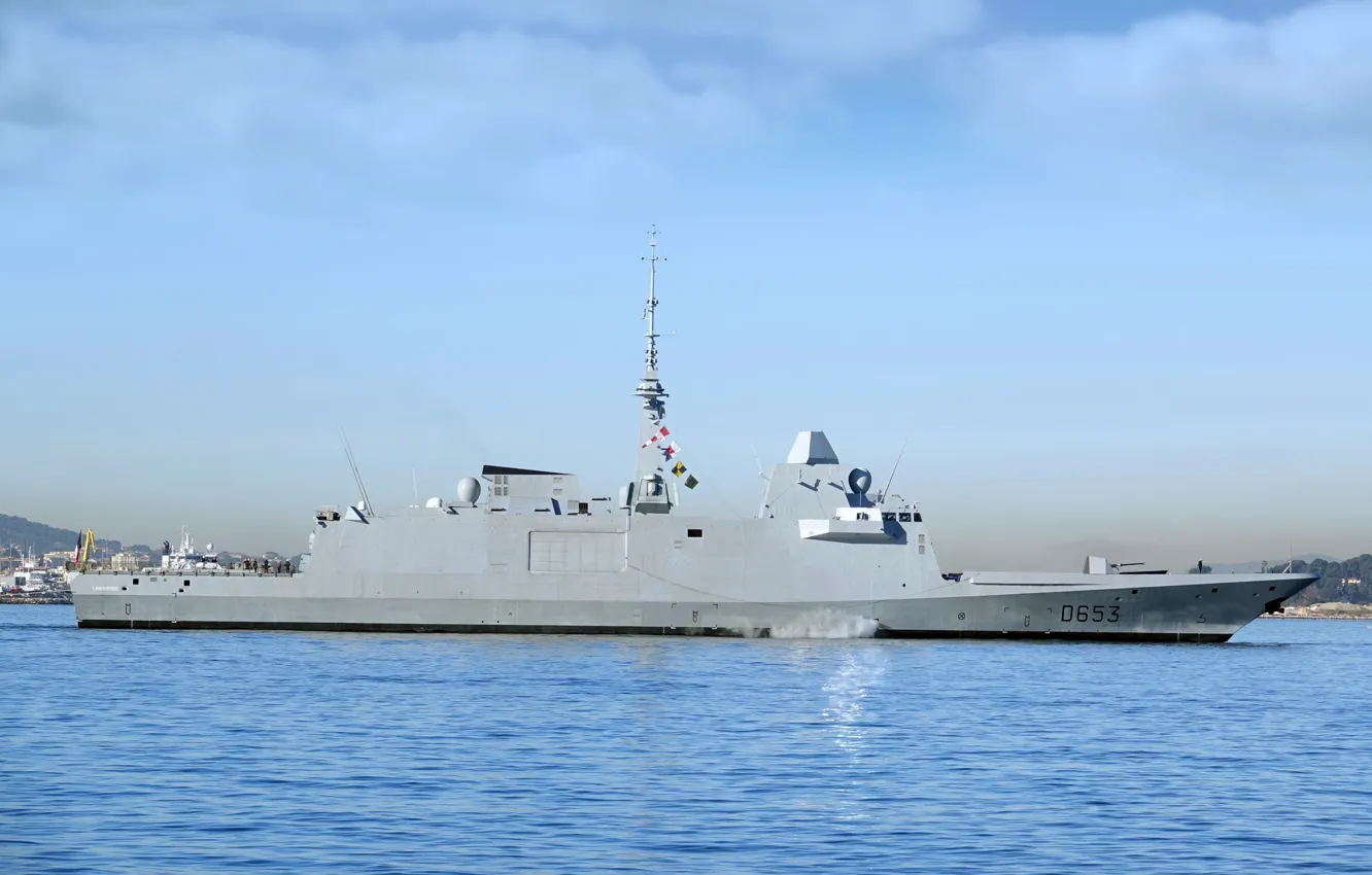 Photo wallpaper frigate, French Navy, Languedoc