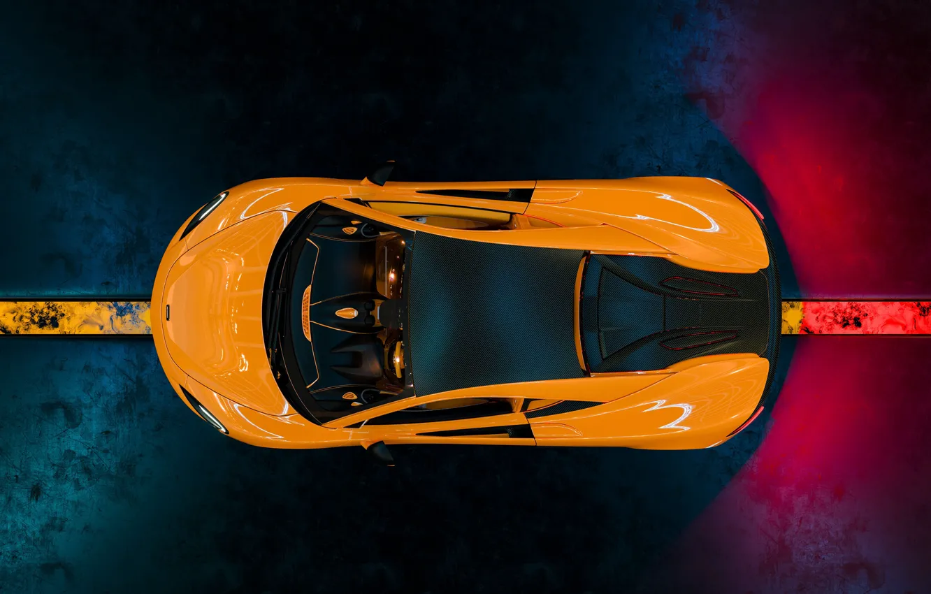 Photo wallpaper McLaren, supercar, the view from the top, 570S
