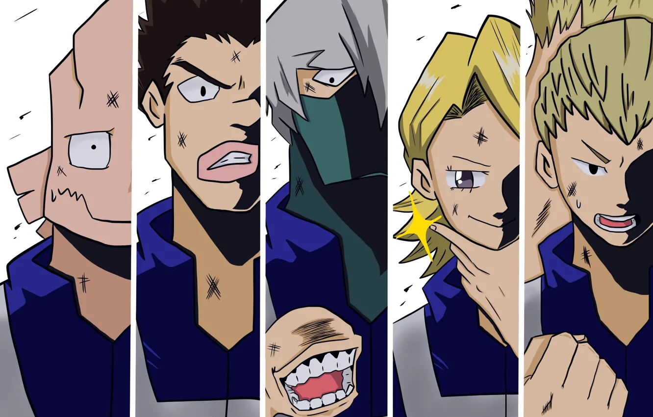 Photo wallpaper collage, anime, guy, Boku no Hero Academy, My hero Academy, My Hero Academia