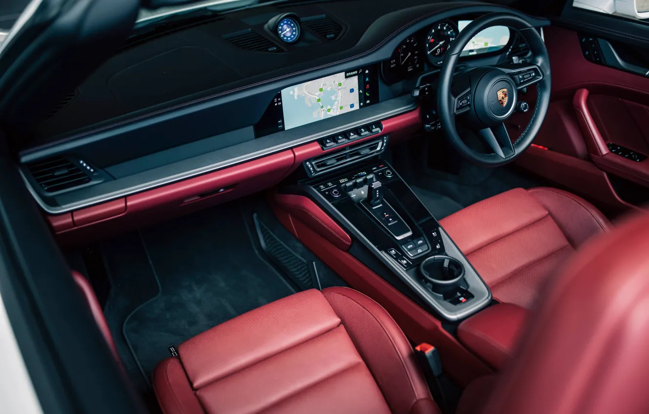 Photo wallpaper 911, Porsche, Torpedo, dashboard, Porsche 911 Carrera Cabriolet