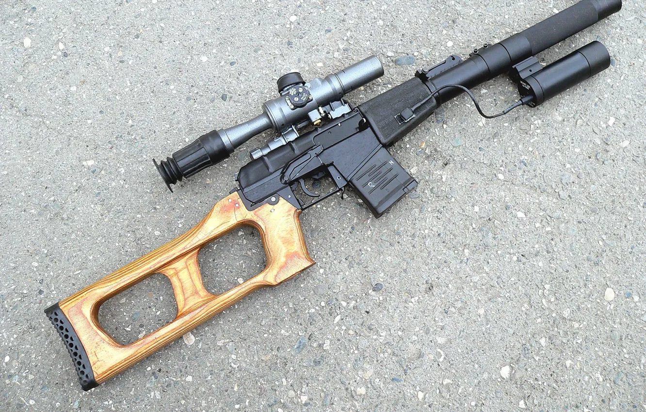 Photo wallpaper weapons, sight, Vintorez, the asvaltu, VSS, Grenade launcher