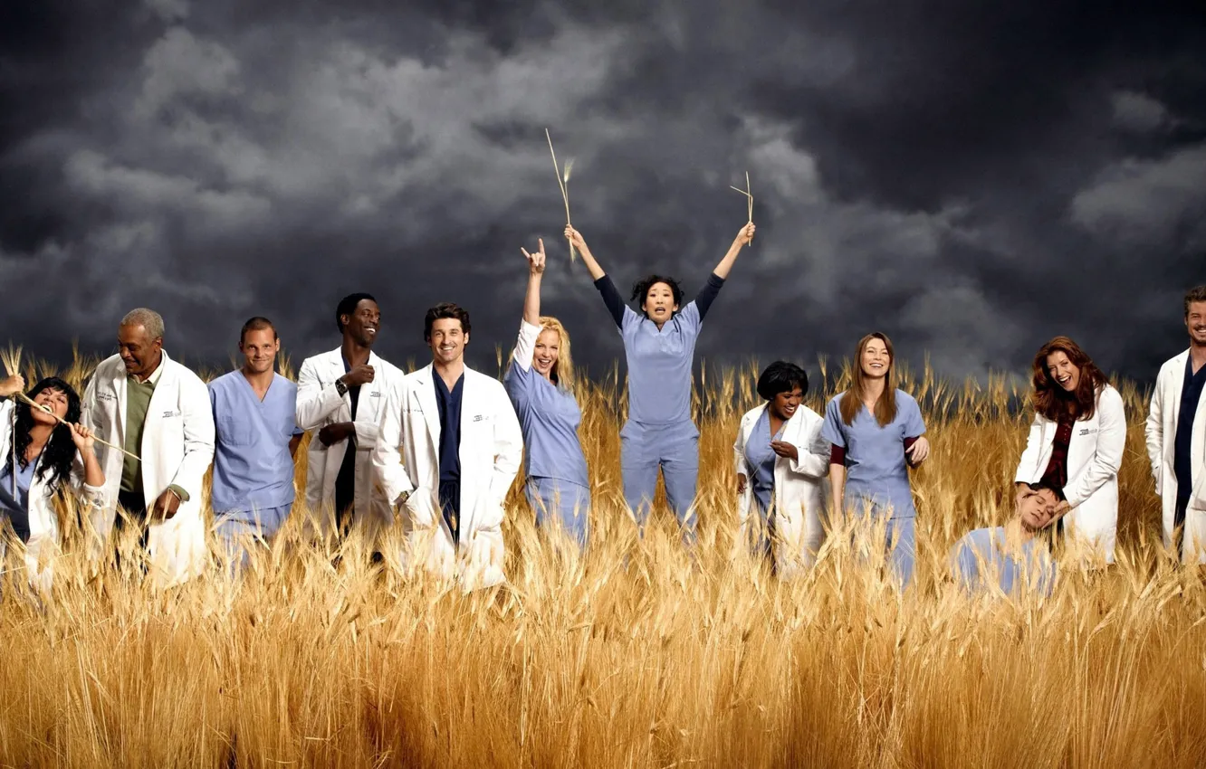 Photo wallpaper joy, Katherine Heigl, actors, Grey's Anatomy, Grey's anatomy, Ellen Pompeo, Isaiah Washington, Sara Ramirez