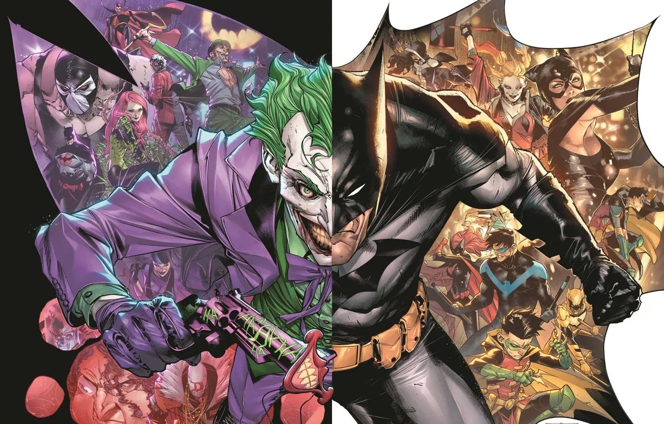 Photo wallpaper Joker, Heroes, Batman, Batman, Joker, DC comics, Comics, Villains