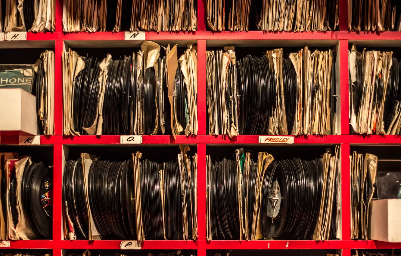 Photo wallpaper Music, Collection, vinil