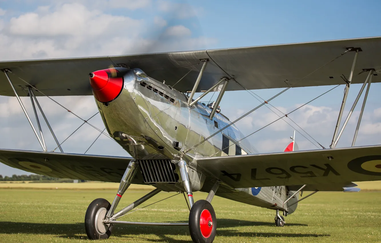 Photo wallpaper fighter, screw, radiator, 1931, RAF, biplane, Chassis, Hawker Fury