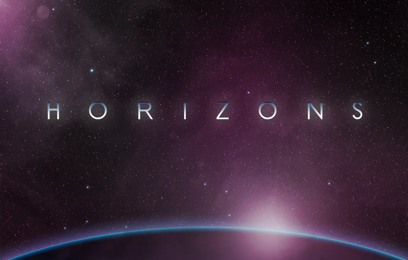 Photo wallpaper space, stars, planet, Horizons