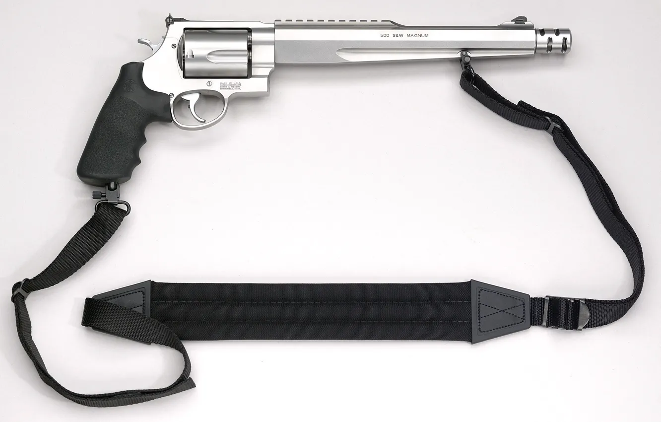 Photo wallpaper revolver, Magnum, strap