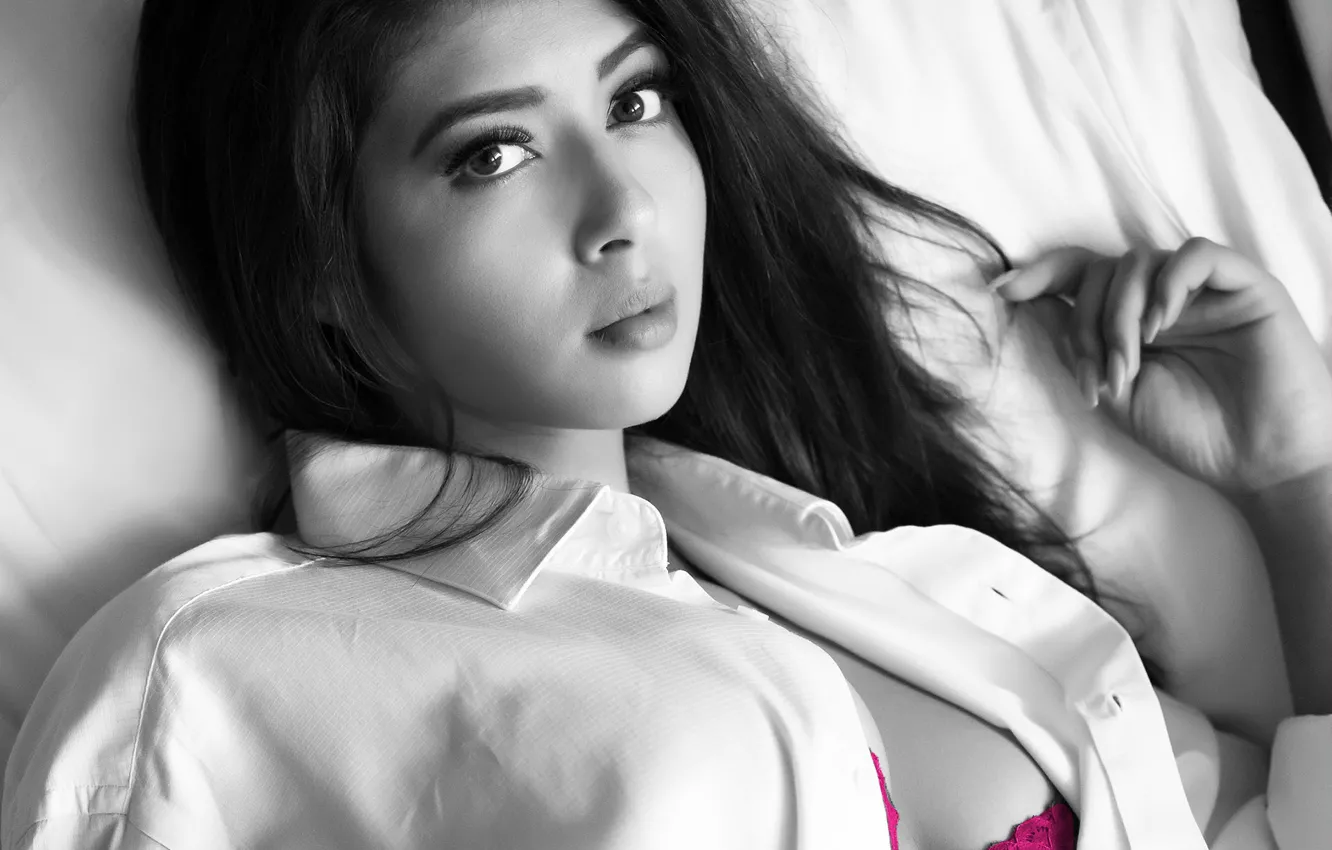 Photo wallpaper girl, hot, sexy, eyes, smile, beautiful, figure, model