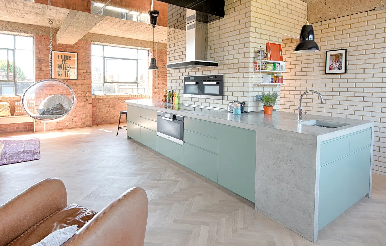 Photo wallpaper design, style, interior, loft, Modern kitchen