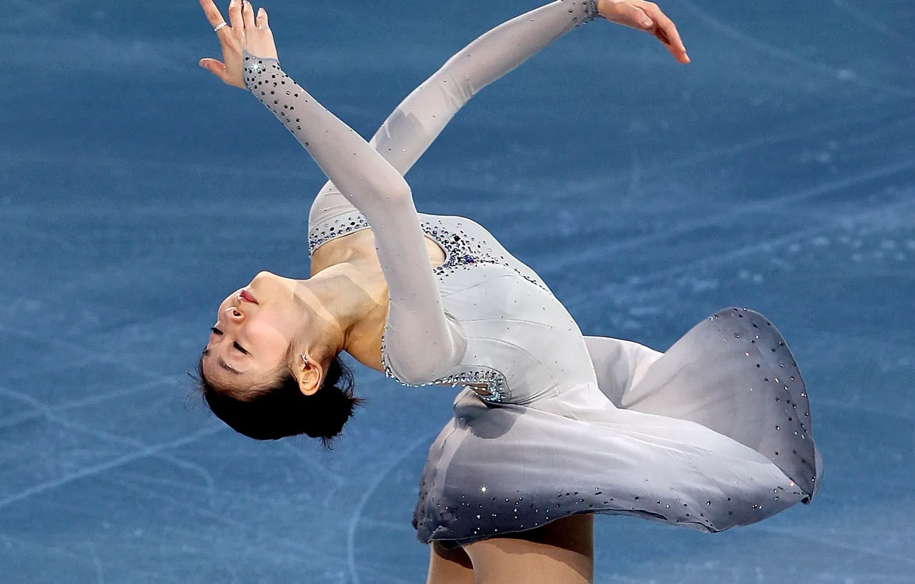 Photo wallpaper girl, Yuna, Kim, Skating, Corea, figuere
