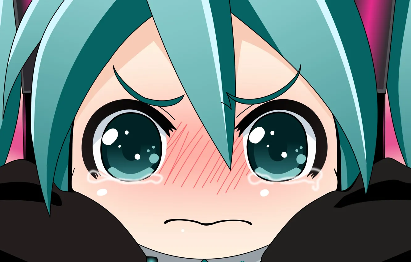 Photo wallpaper girl, vector, vector, anime, art, vocaloid, hatsune miku