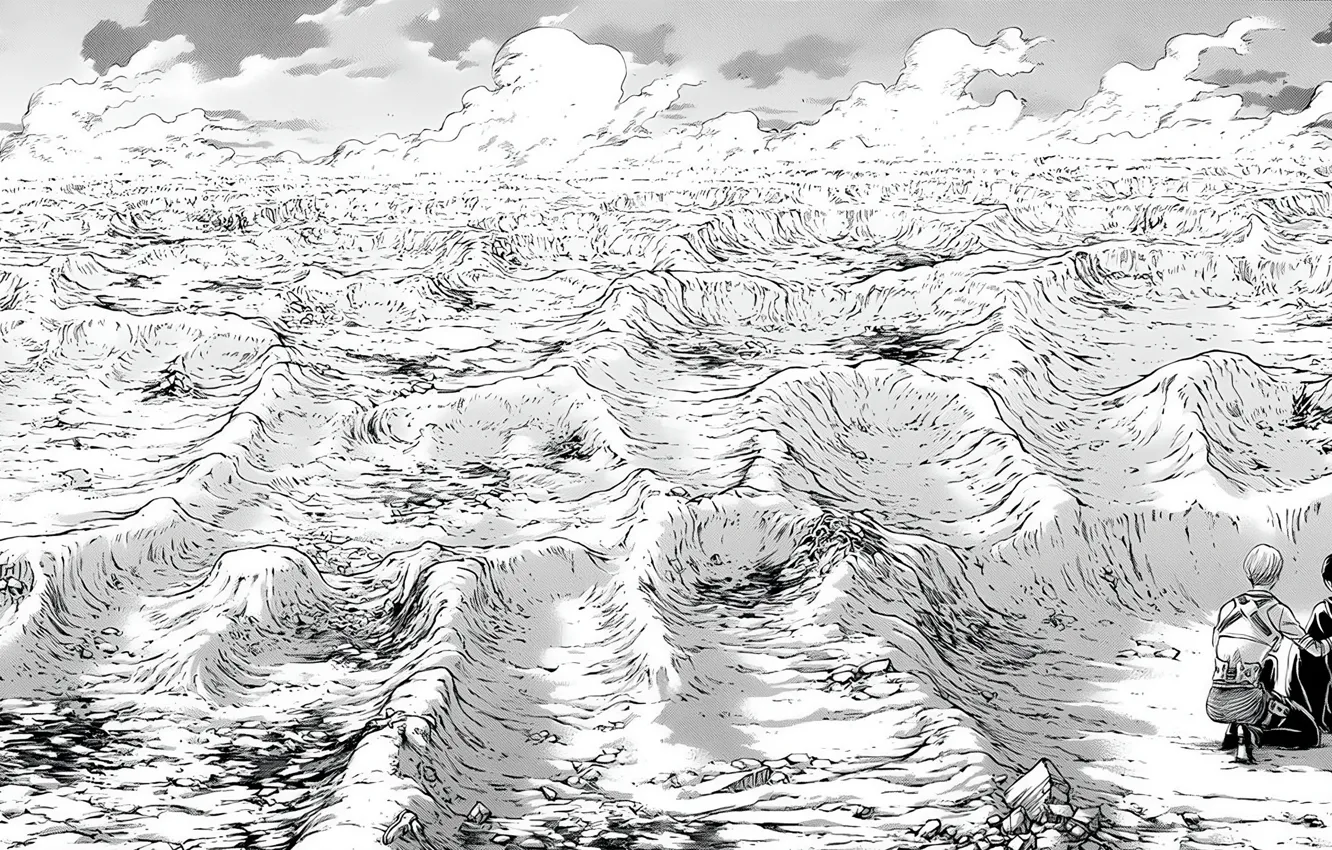 Wallpaper Landscape, Black and White, Manga, Attack on Titan, Eren ...