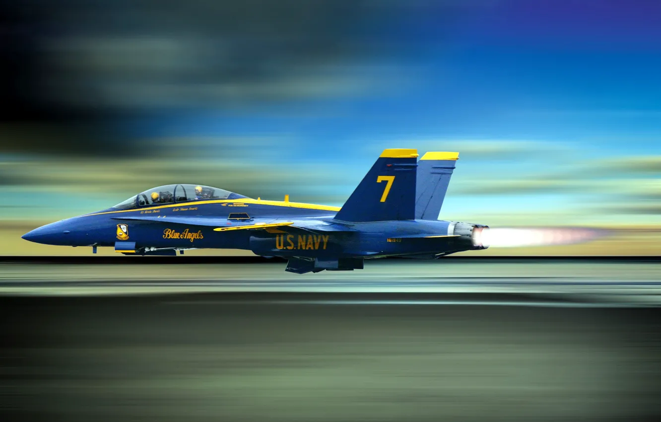 Photo wallpaper aviation, the plane, blue angels