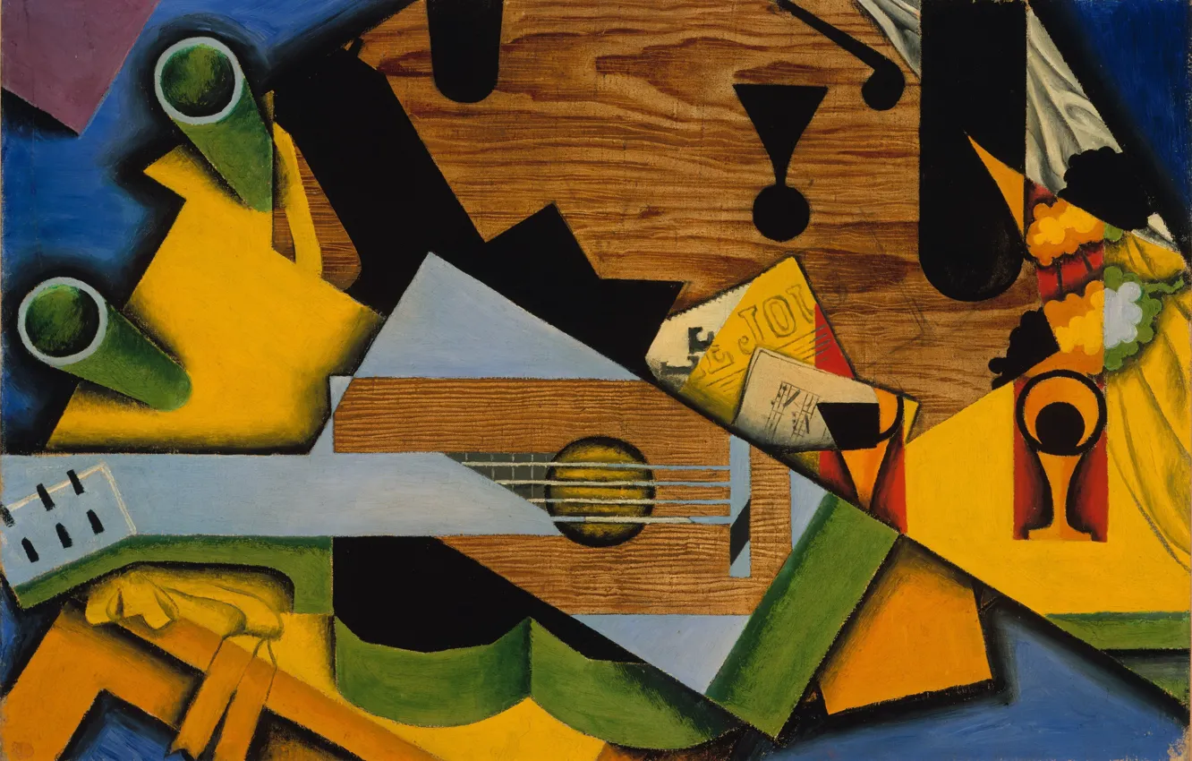 Photo wallpaper cubism, 1913, Juan Gris, Still life with guitar
