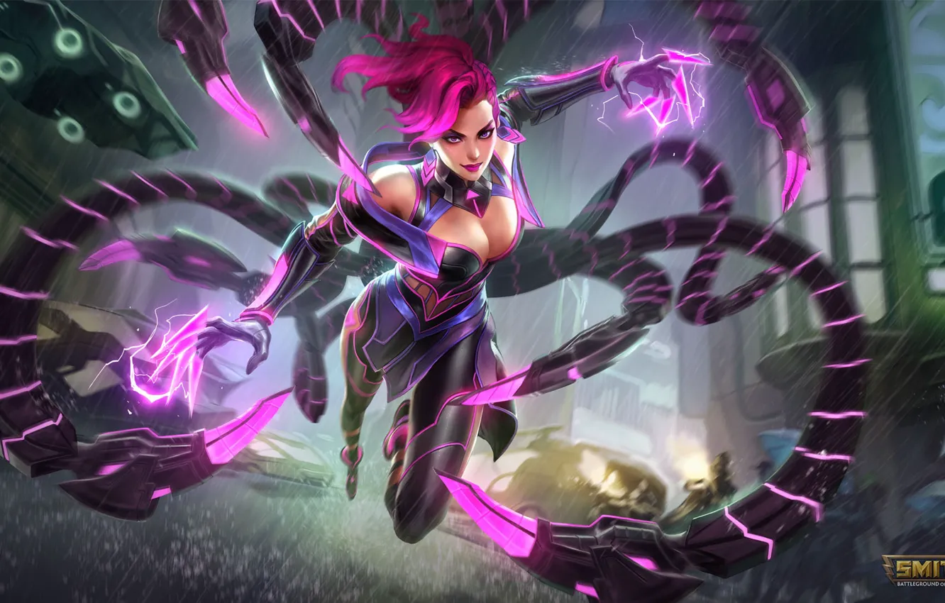 Photo wallpaper claws, goddess, Smite, da ji