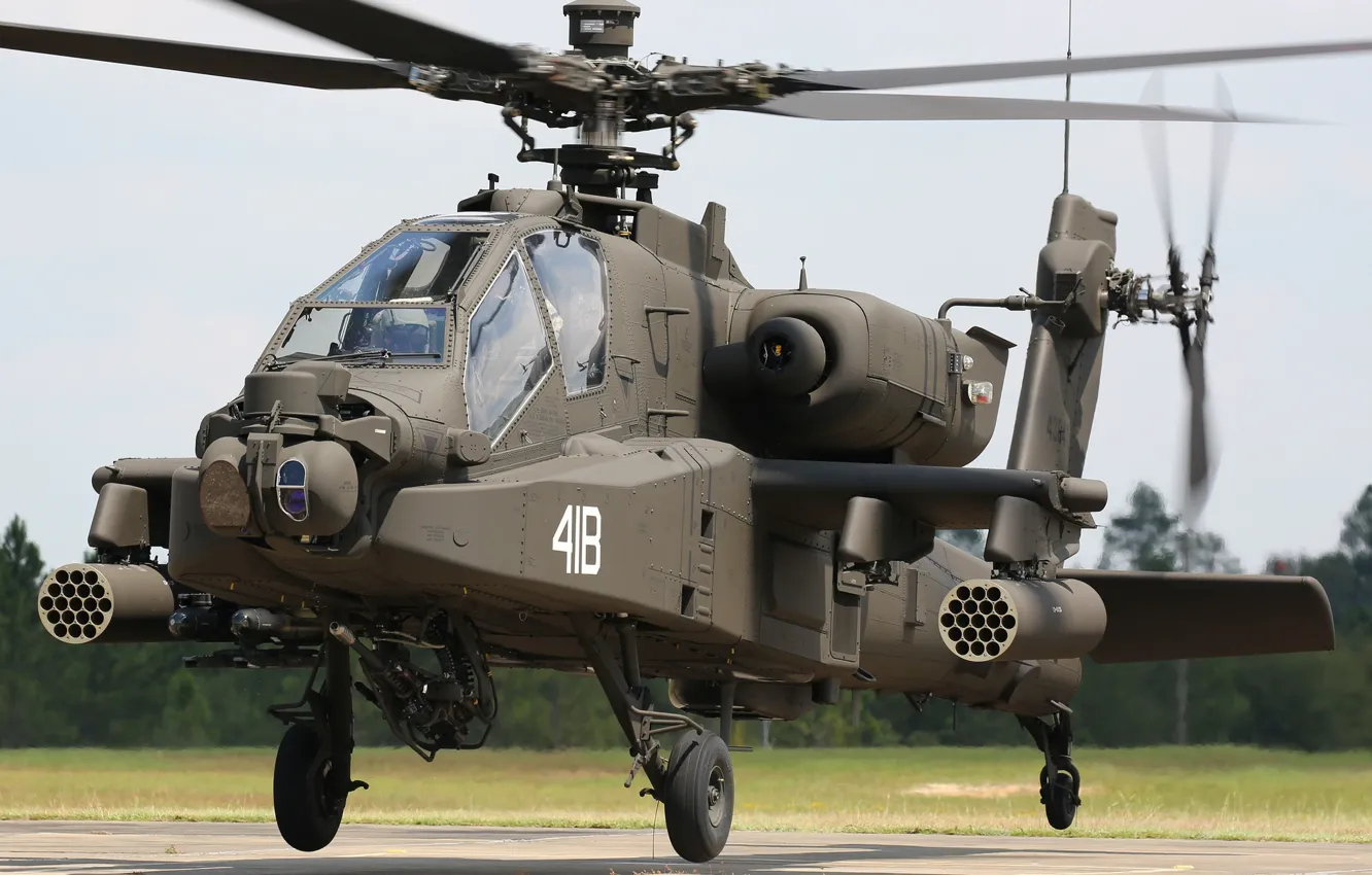 Photo wallpaper helicopter, Apache, shock, AH-64, main, "Apache"