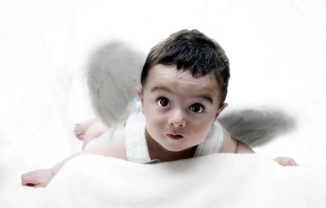 Photo wallpaper mood, angel, boy