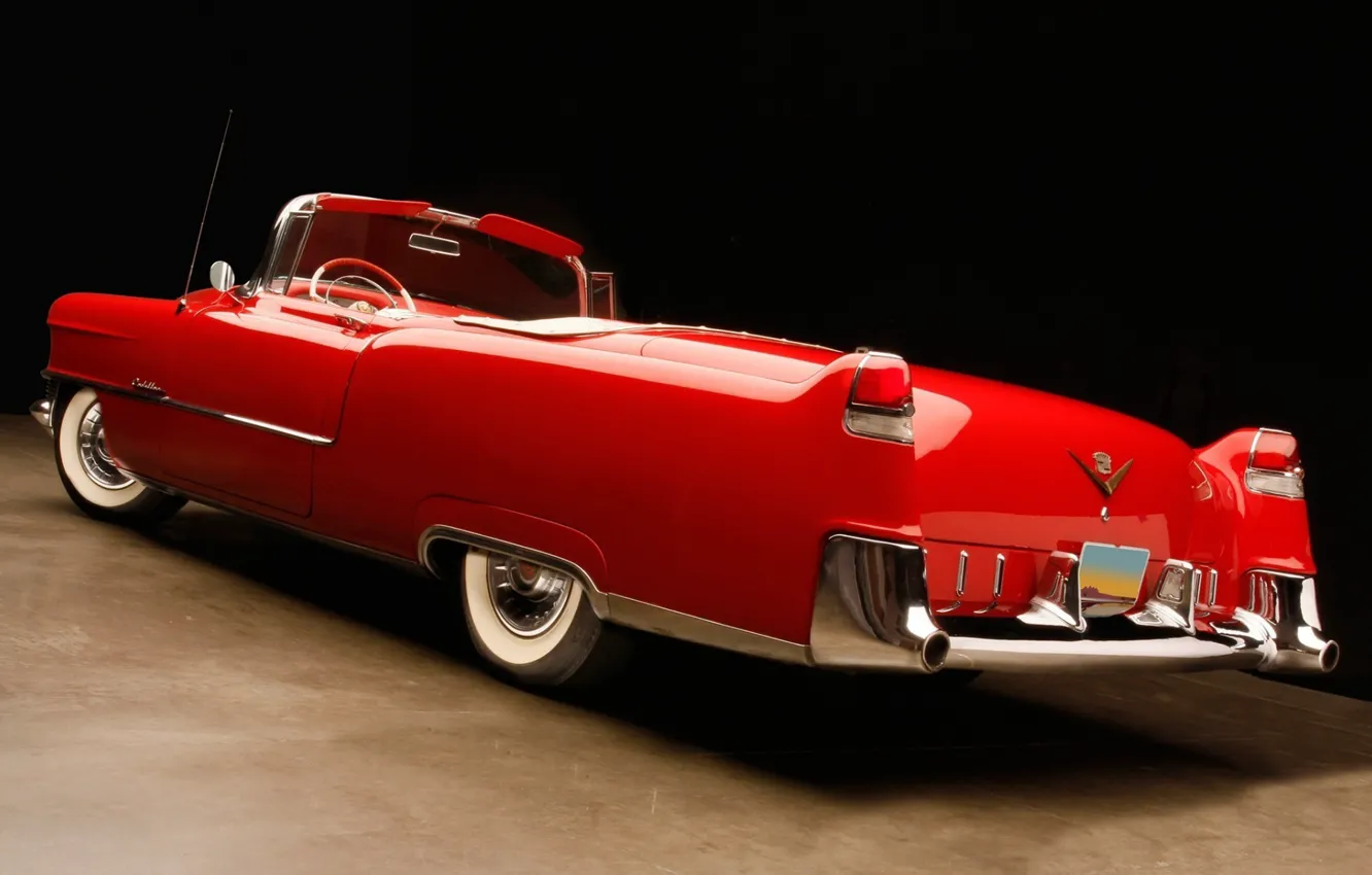 Photo wallpaper Cadillac, Red, Car, Old, Convertible