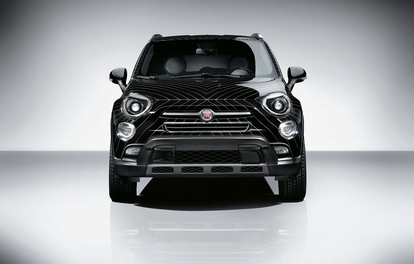 Photo wallpaper black, Fiat, tie, 500X