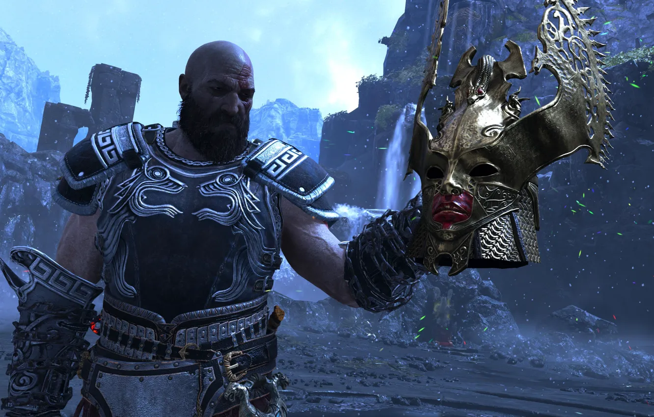 Photo wallpaper God of War, Kratos, PlayStation, God of War 4, Santa Monica Studio, The Ghost of …