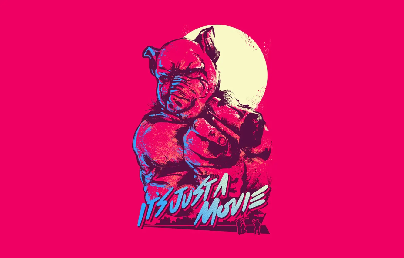 Photo wallpaper background, the game, pig, Martin, Miami, butcher, Hotline Miami, Synthpop