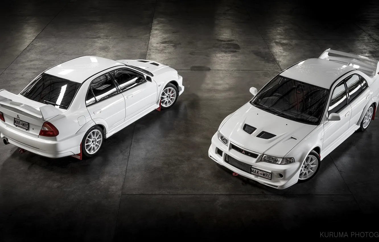 Photo wallpaper Mitsubishi, Japan, white, Evolution, evo, Turbo, Rally, JDM