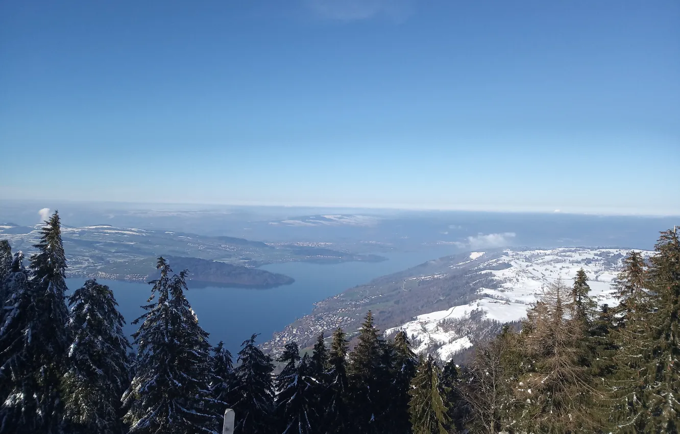 Photo wallpaper Switzerland, Alps, mount Wildspitz