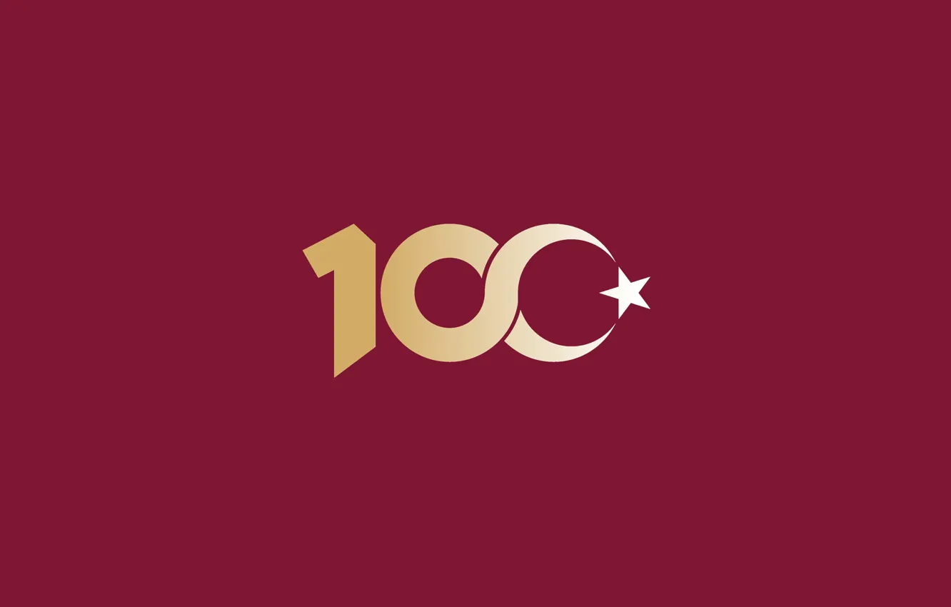 Photo wallpaper logo, turkey, one hundred years