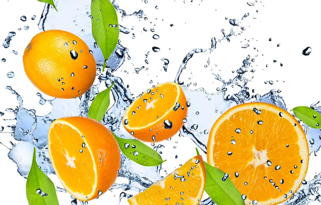 Photo wallpaper water, drops, squirt, freshness, yellow, lemon, citrus, lemon