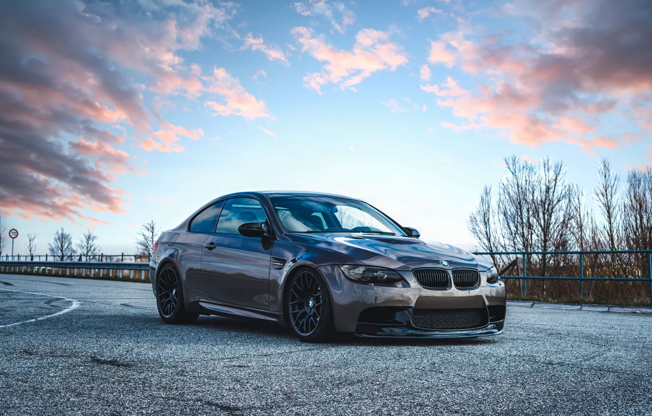 Photo wallpaper BMW, Clouds, E92, M3