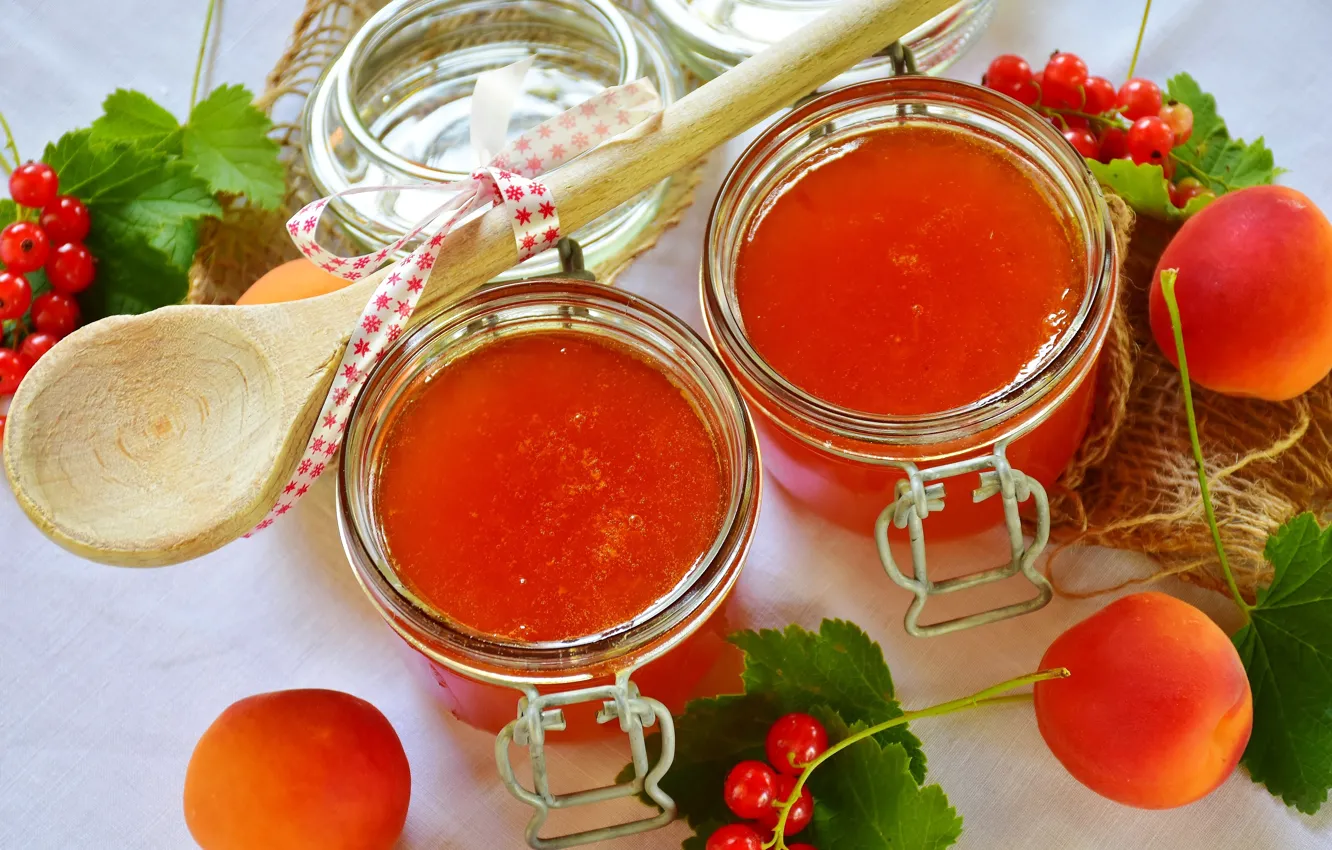 Photo wallpaper jam, jam, apricots