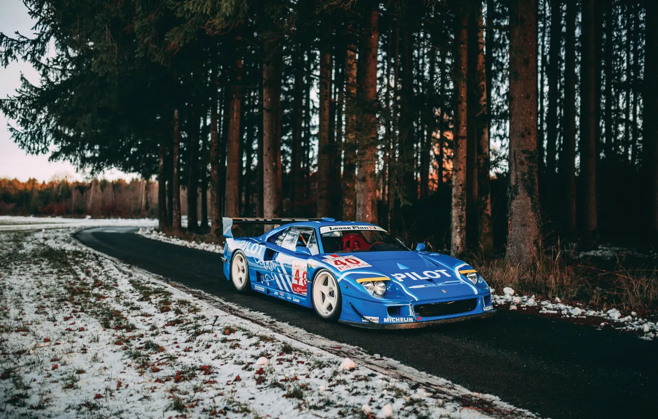 Photo wallpaper Ferrari, F40, blue, Ferrari F40 LM by Michelotto