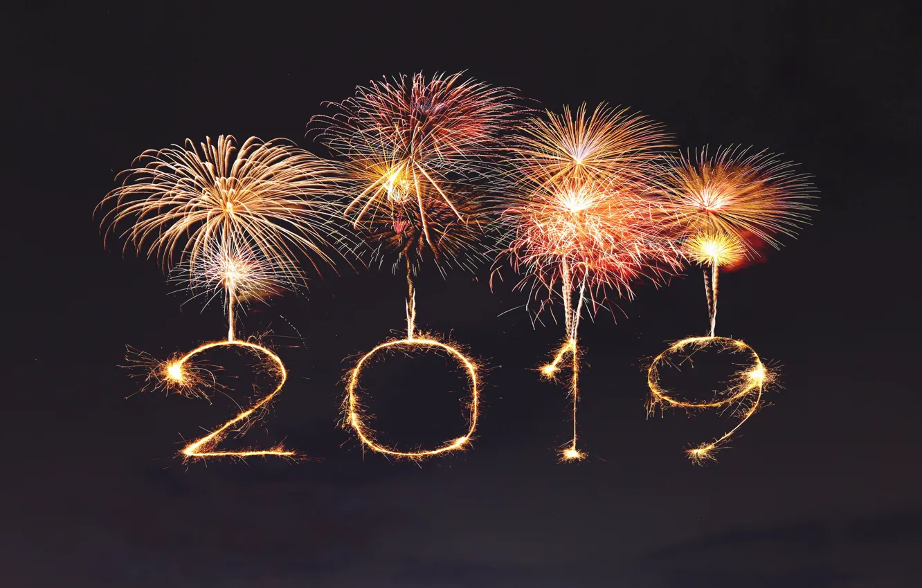 Photo wallpaper night, lights, new year, salute, colorful, night, New Year, fireworks